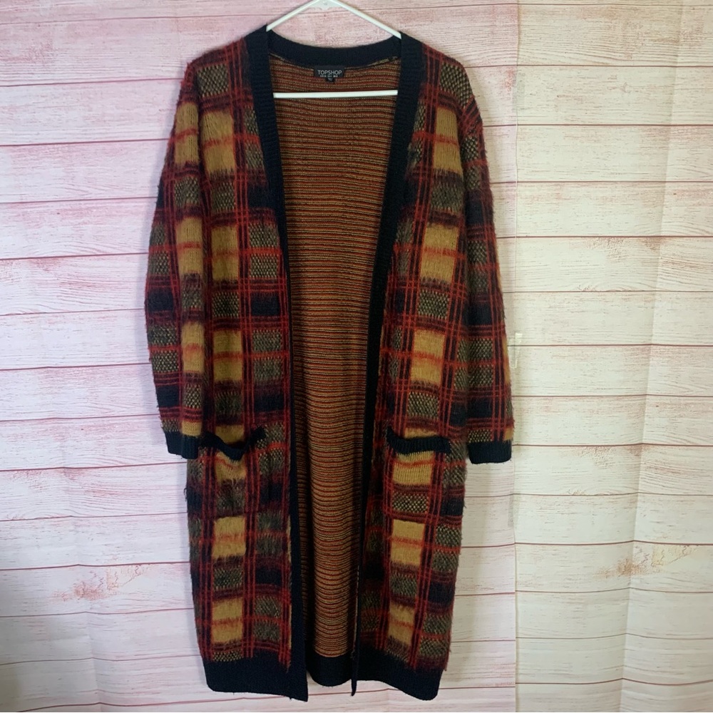 TopShop Multi Color Open Front‎ Cardigan Size 4